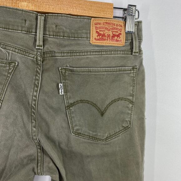 Levi's 710 Super Skinny Soft Kalamata Green Sateen Jeans Women's Size 27 x 30 - Picture 8 of 11